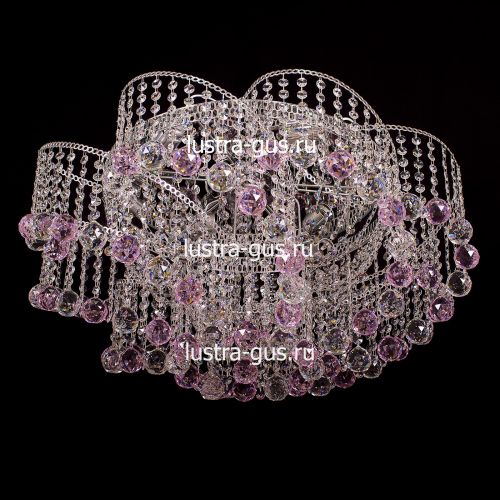 Люстра Космос шар 40 мм розовая в Ижевске Гусь Хрустальный