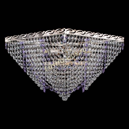 Люстра Квадрат Бриз фиолетовая в Ижевске Гусь Хрустальный