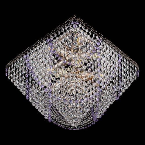 Люстра Квадрат Бриз фиолетовая в Ижевске Гусь Хрустальный