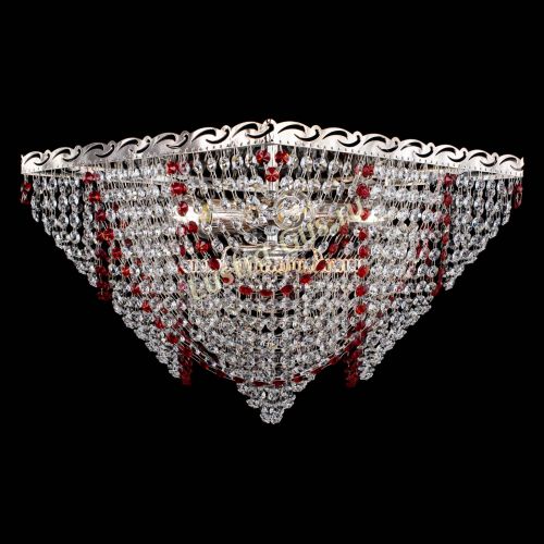 Люстра Квадрат Бриз красная в Ижевске Гусь Хрустальный