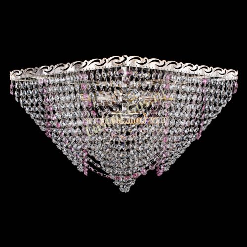 Люстра Квадрат Бриз розовая в Ижевске Гусь Хрустальный