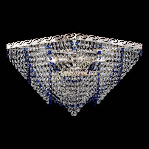 Люстра Квадрат Бриз синяя в Ижевске Гусь Хрустальный