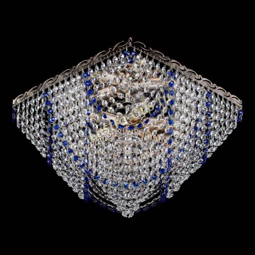 Люстра Квадрат Бриз синяя в Ижевске Гусь Хрустальный