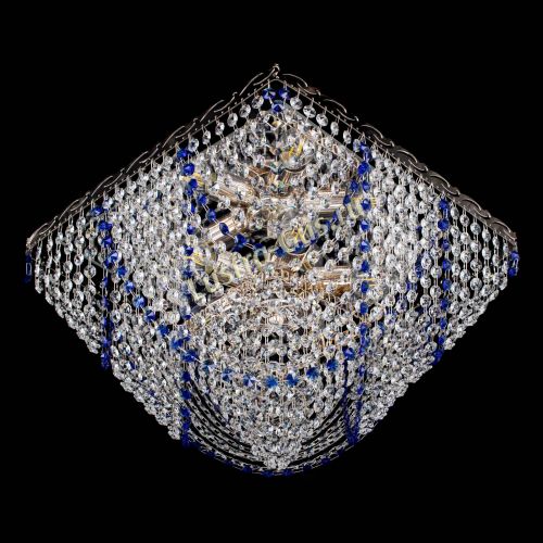 Люстра Квадрат Бриз синяя в Ижевске Гусь Хрустальный