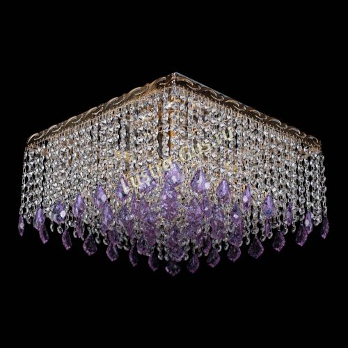 Люстра Квадрат Гамма Дубик цветная в Ижевске Гусь Хрустальный