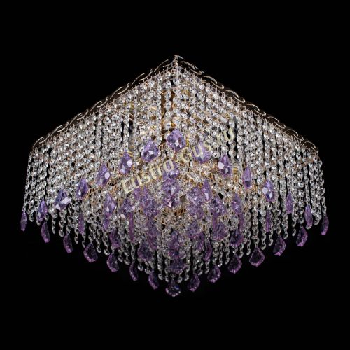 Люстра Квадрат Гамма Дубик цветная в Ижевске Гусь Хрустальный