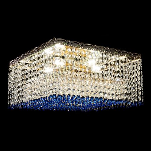 Люстра Квадрат Оптикон синяя в Ижевске Гусь Хрустальный