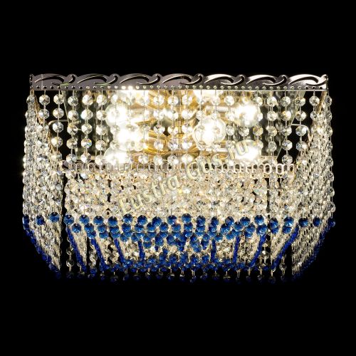 Люстра Квадрат Оптикон синяя в Ижевске Гусь Хрустальный