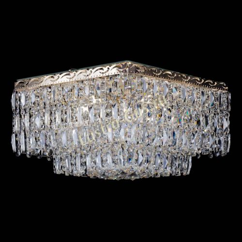 Люстра Квадрат Каскад с пластинками в Ижевске Гусь Хрустальный