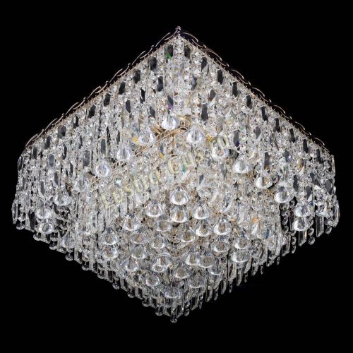 Люстра Квадрат Каскад с пластинками в Ижевске Гусь Хрустальный