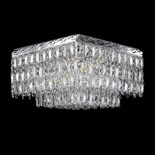 Люстра Квадрат Каскад с пластинками в Ижевске Гусь Хрустальный