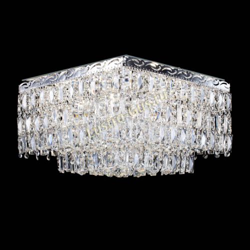 Люстра Квадрат Каскад с пластинками в Ижевске Гусь Хрустальный