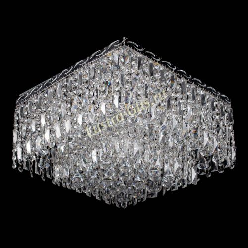 Люстра Квадрат Каскад с пластинками в Ижевске Гусь Хрустальный