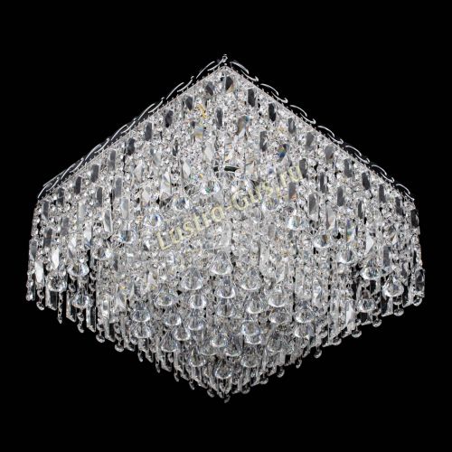 Люстра Квадрат Каскад с пластинками в Ижевске Гусь Хрустальный