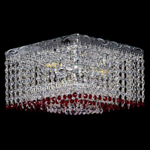 Люстра Квадрат Оптикон красная в Ижевске Гусь Хрустальный