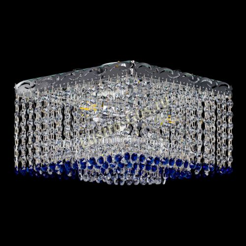 Люстра Квадрат Оптикон синяя в Ижевске Гусь Хрустальный