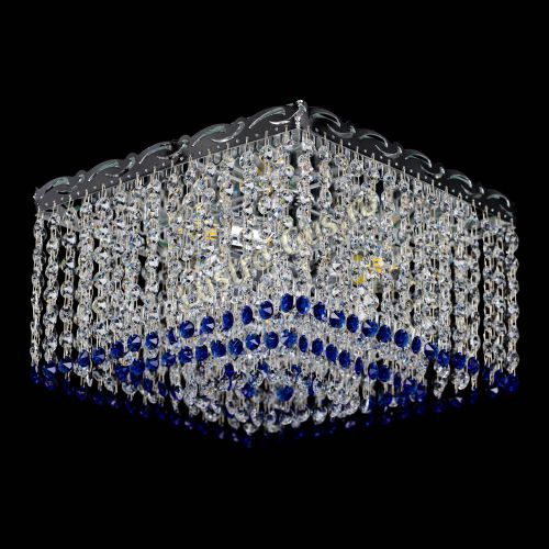 Люстра Квадрат Оптикон синяя в Ижевске Гусь Хрустальный