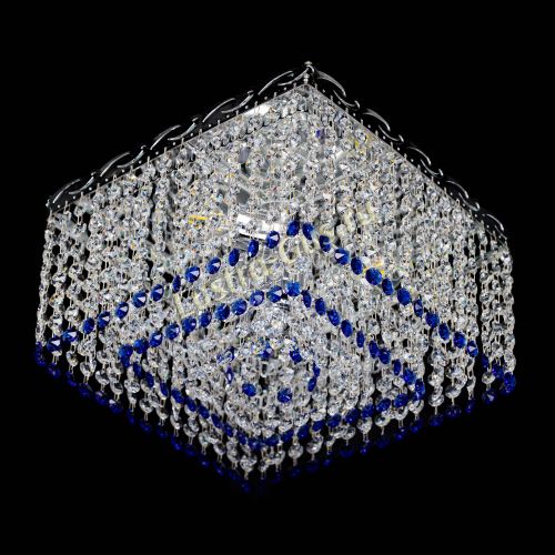 Люстра Квадрат Оптикон синяя в Ижевске Гусь Хрустальный