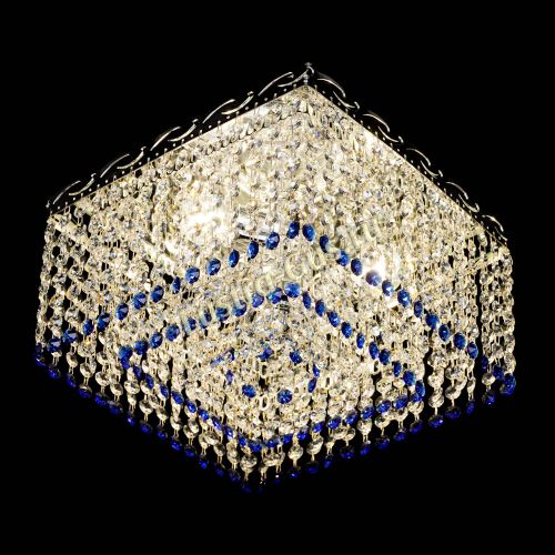 Люстра Квадрат Оптикон синяя в Ижевске Гусь Хрустальный