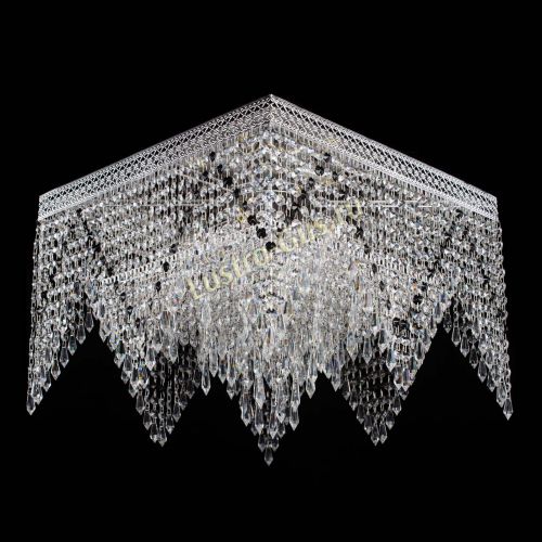 Люстра Квадрат Венеция уголки №5 черная в Ижевске Гусь Хрустальный