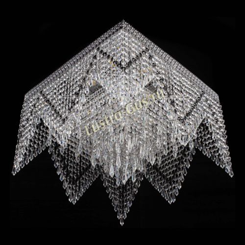 Люстра Квадрат Венеция уголки №5 черная в Ижевске Гусь Хрустальный