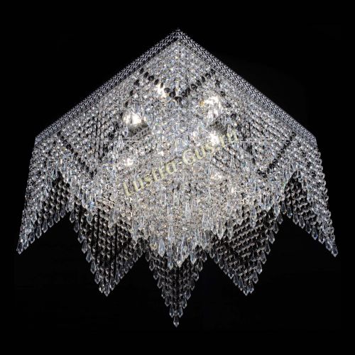 Люстра Квадрат Венеция уголки №5 черная в Ижевске Гусь Хрустальный