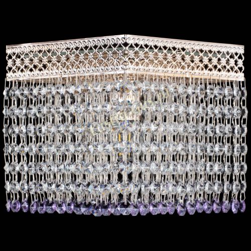 Люстра Квадрат Венеция №1 фиолетовая в Ижевске Гусь Хрустальный