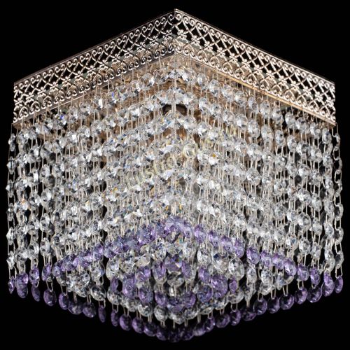 Люстра Квадрат Венеция №1 фиолетовая в Ижевске Гусь Хрустальный