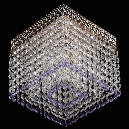 Люстра Квадрат Венеция №1 фиолетовая в Ижевске Гусь Хрустальный