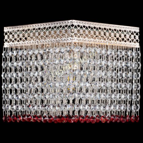 Люстра Квадрат Венеция №1 красная в Ижевске Гусь Хрустальный