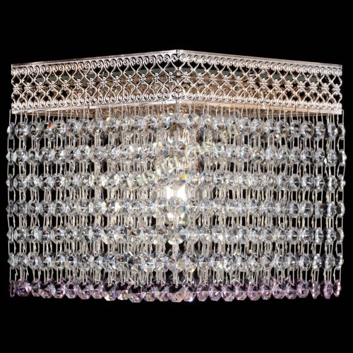 Люстра Квадрат Венеция №1 розовая в Ижевске Гусь Хрустальный