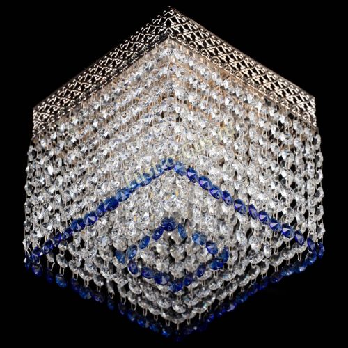 Люстра Квадрат Венеция №1 синяя в Ижевске Гусь Хрустальный