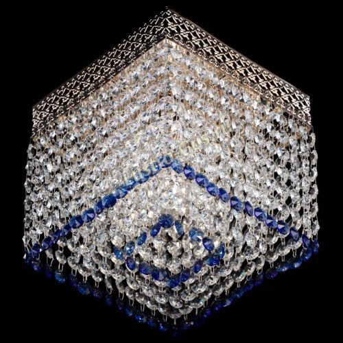 Люстра Квадрат Венеция №1 синяя в Ижевске Гусь Хрустальный