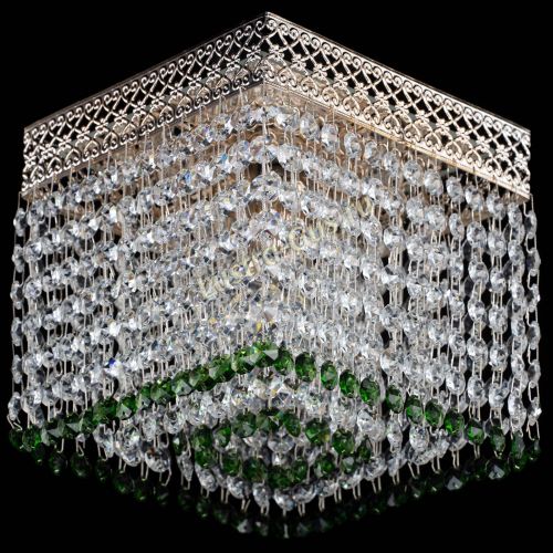 Люстра Квадрат Венеция №1 зеленая в Ижевске Гусь Хрустальный