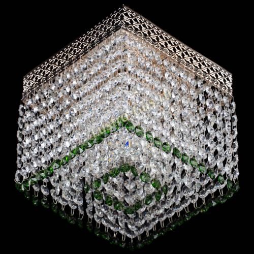 Люстра Квадрат Венеция №1 зеленая в Ижевске Гусь Хрустальный