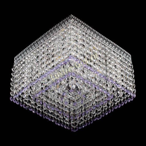 Люстра Квадрат Венеция №3 фиолетовая в Ижевске Гусь Хрустальный