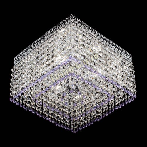 Люстра Квадрат Венеция №3 фиолетовая в Ижевске Гусь Хрустальный