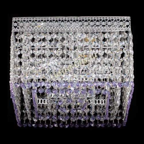 Люстра Квадрат Венеция №3 фиолетовая в Ижевске Гусь Хрустальный