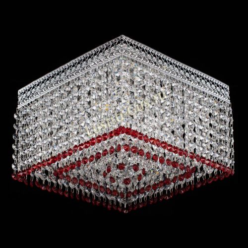 Люстра Квадрат Венеция №3 красная в Ижевске Гусь Хрустальный