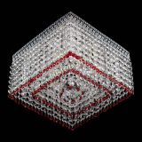 Люстра Квадрат Венеция №3 красная в Ижевске