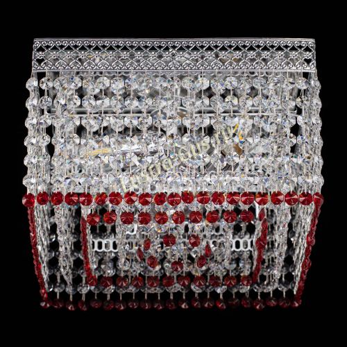 Люстра Квадрат Венеция №3 красная в Ижевске Гусь Хрустальный