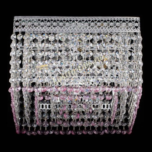 Люстра Квадрат Венеция №3 розовая в Ижевске Гусь Хрустальный