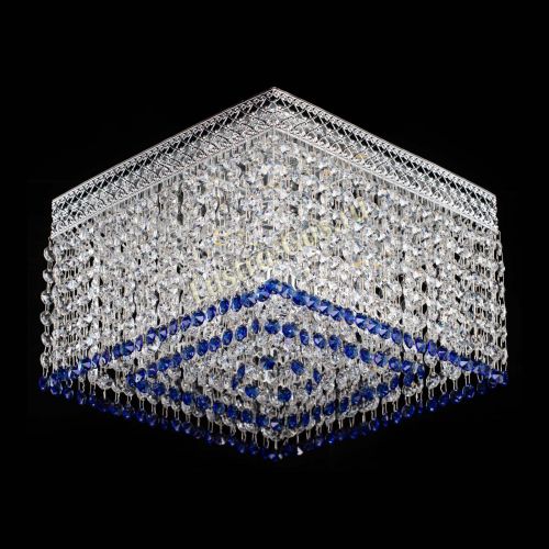 Люстра Квадрат Венеция №3 синяя в Ижевске Гусь Хрустальный