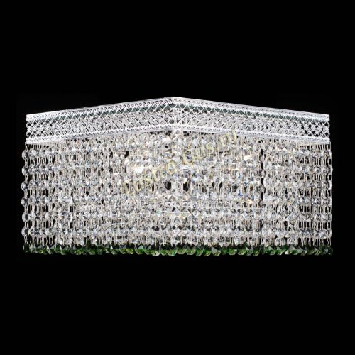 Люстра Квадрат Венеция №3 зеленая в Ижевске Гусь Хрустальный