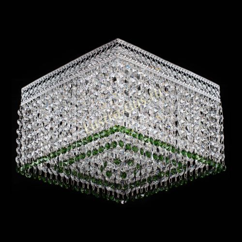 Люстра Квадрат Венеция №3 зеленая в Ижевске Гусь Хрустальный