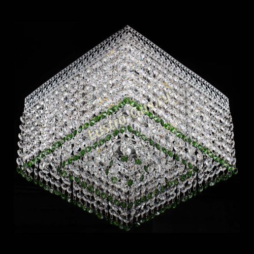 Люстра Квадрат Венеция №3 зеленая в Ижевске Гусь Хрустальный