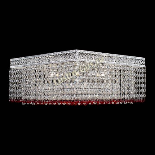 Люстра Квадрат Венеция №5 красная в Ижевске Гусь Хрустальный