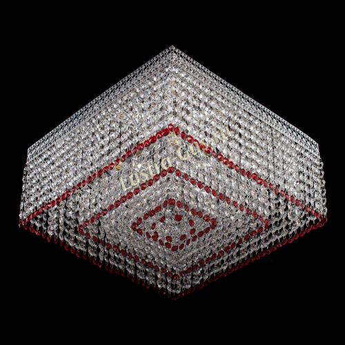 Люстра Квадрат Венеция №5 красная в Ижевске Гусь Хрустальный