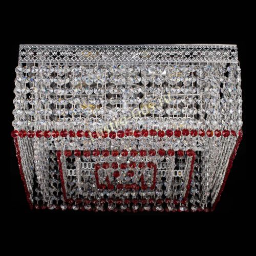 Люстра Квадрат Венеция №5 красная в Ижевске Гусь Хрустальный