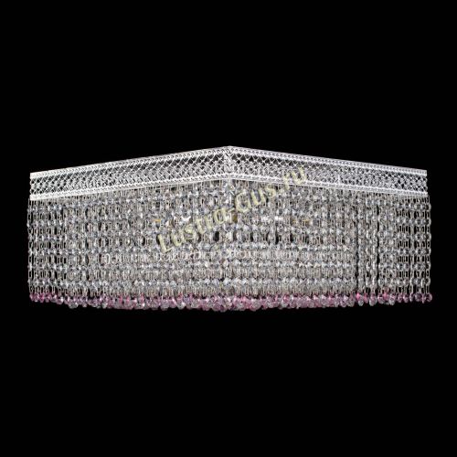 Люстра Квадрат Венеция №5 розовая в Ижевске Гусь Хрустальный